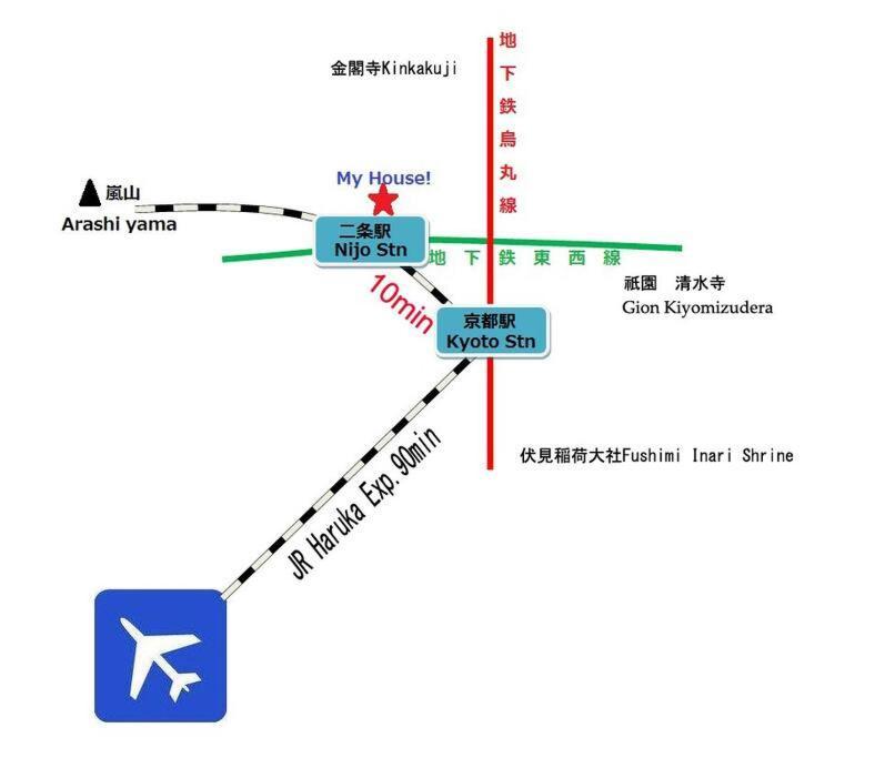 Kyoto Nijo Traditional House Ngoại thất bức ảnh